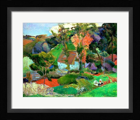 Framed Landscape at Pont Aven, 1888 Print