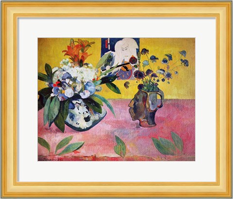 Framed Flowers and a Japanese Print, 1889 Print