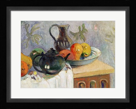 Framed Teiera, Brocca e Frutta, 1899 Print