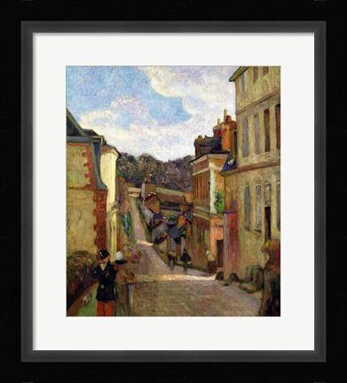 Framed Suburban Street, 1884 Print
