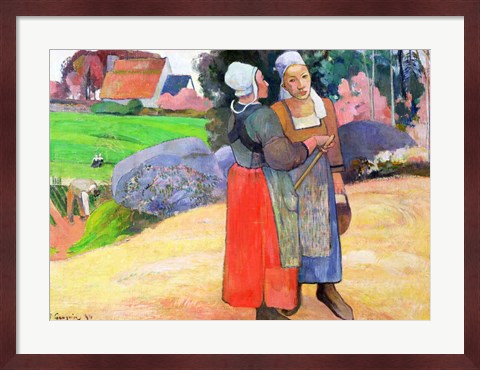 Framed Breton Peasants, 1894 Print