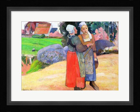 Framed Breton Peasants, 1894 Print