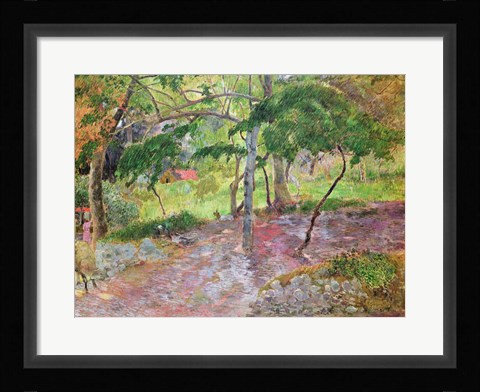 Framed Tropical Landscape, Martinique, 1887 Print