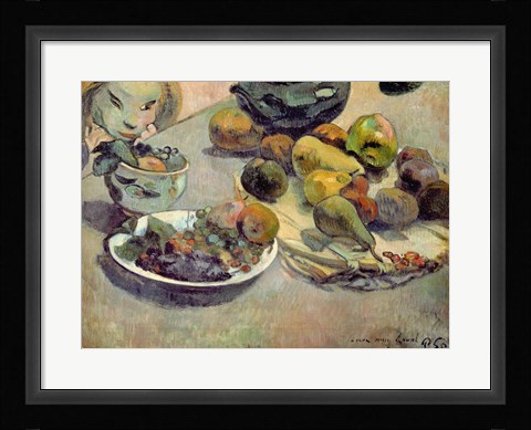 Framed Still Life with Fruit, 1888 Print