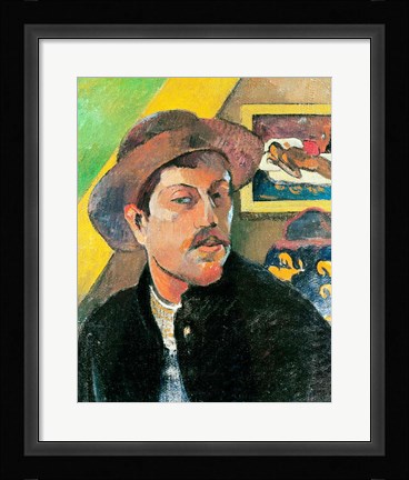 Framed Self Portrait in a Hat Print