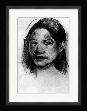 Framed Head of a Tahitian Print