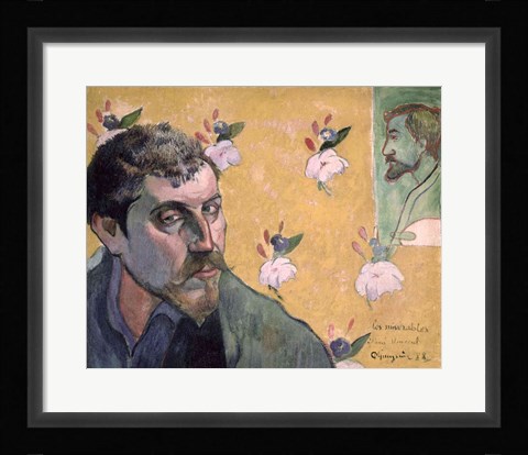 Framed Self Portrait, Les Miserables,1888 Print
