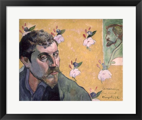 Framed Self Portrait, Les Miserables,1888 Print