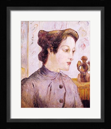 Framed Portrait of a Young Woman, 1886 Print