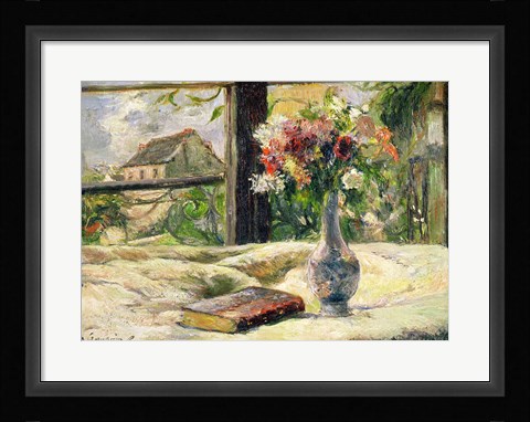 Framed Vase of Flowers Print