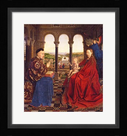 Framed Rolin Madonna Print