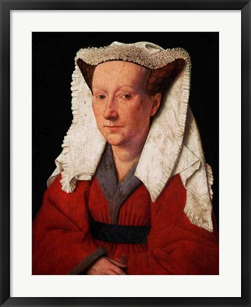 Framed Portrait of Margaret van Eyck, 1439 Print