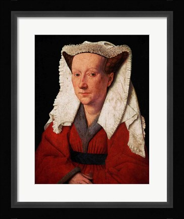 Framed Portrait of Margaret van Eyck, 1439 Print
