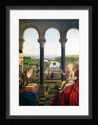 Framed Rolin Madonna - Detail Print