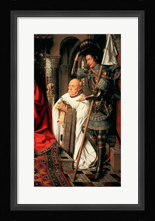 Framed Detail of Canon Joris van der Paele, from the 'Madonna and Child', 1436 Print
