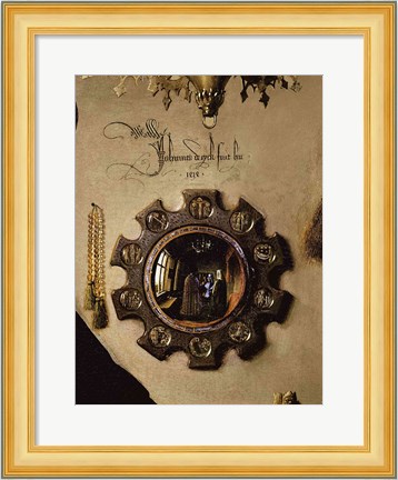 Framed Arnolfini Marriage (mirror detail) Print