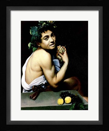 Framed Sick Bacchus, 1591 Print