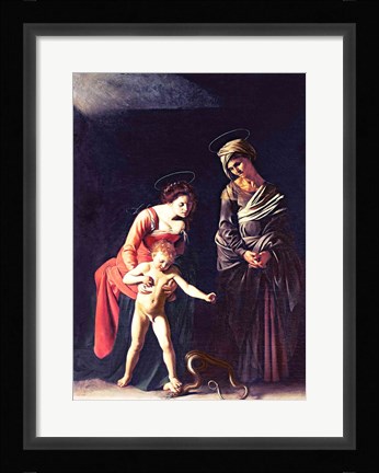 Framed Madonna and Child with a Serpent, 1605 Print