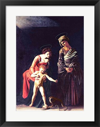Framed Madonna and Child with a Serpent, 1605 Print