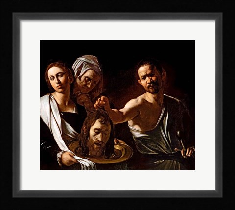 Framed Salome Receives the Head of Saint John the Baptist, 1607-10 Print