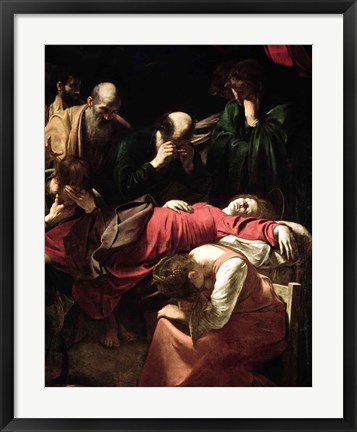 Framed Death of the Virgin, 1605-06 Print