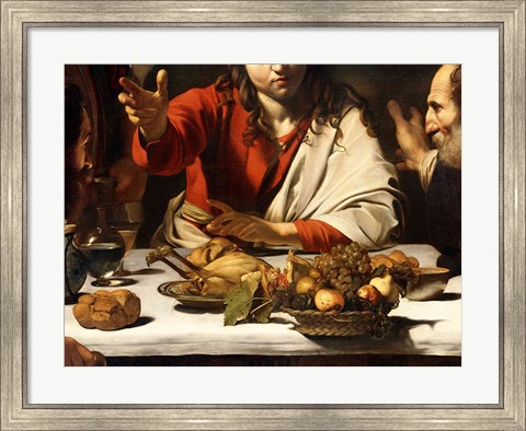 Framed Supper at Emmaus, Detail 1601 Print