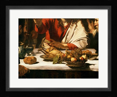 Framed Supper at Emmaus, Detail 1601 Print