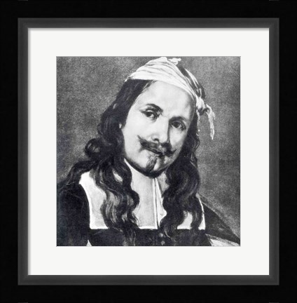 Framed Self-portrait - grayscale Print