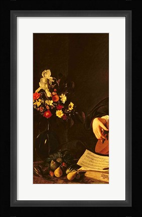 Framed Lute Player, detail c.1595 Print