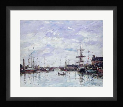 Framed Deauville, the Dock, 1892 Print