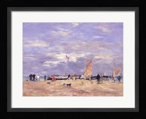 Framed Jetty at Deauville, 186 Print