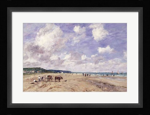 Framed Beach at Tourgeville, 1893 Print