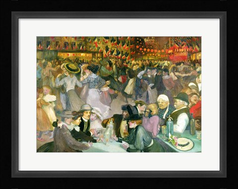 Framed Ball on the 14th July Print