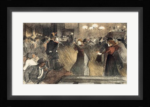 Framed Ball at the Barriere Print