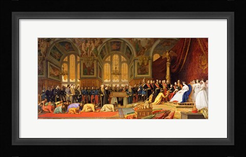Framed Reception of Siamese Ambassadors by Emperor Napoleon III Print