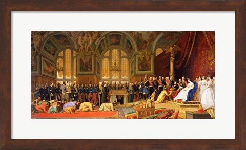 Framed Reception of Siamese Ambassadors by Emperor Napoleon III Print