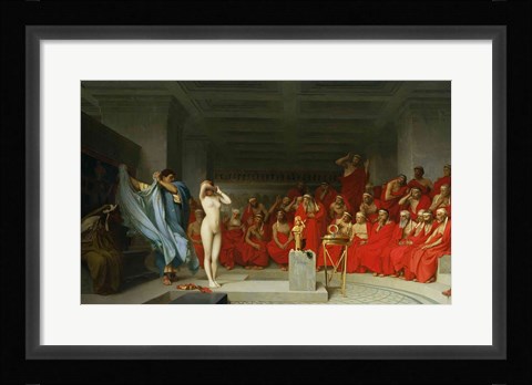 Framed Phryne Before the Jury, 1861 Print