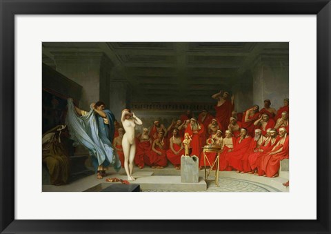 Framed Phryne Before the Jury, 1861 Print