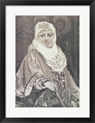 Framed &#39;La Favorita&#39;- Woman with a Veil Print