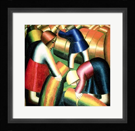 Framed Taking in the Rye, 1912 Print