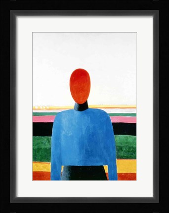 Framed Bust of Woman Print