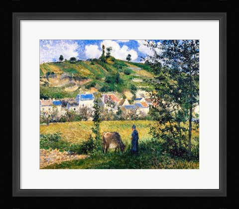 Framed Landscape at Chaponval, 1880 Print