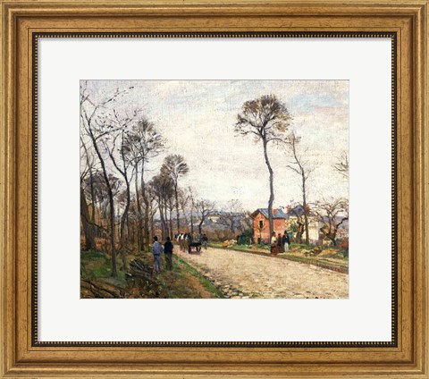 Framed Road from Louveciennes, 1870 Print
