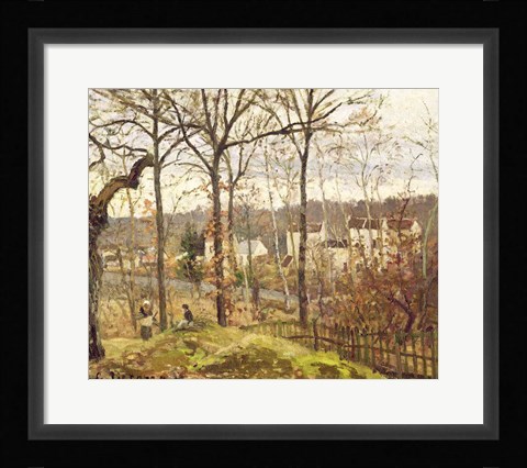 Framed Winter Landscape at Louveciennes, c.1870 Print