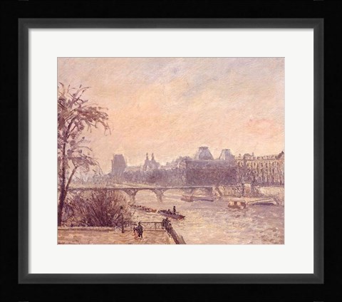 Framed Seine and the Louvre, 1903 Print