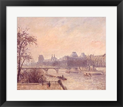 Framed Seine and the Louvre, 1903 Print