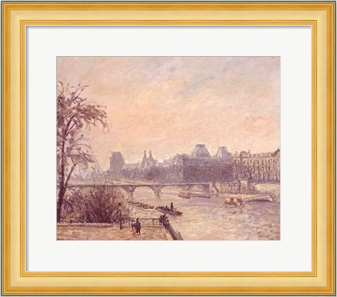 Framed Seine and the Louvre, 1903 Print