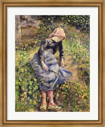 Framed Girl with a Stick, 1881 Print