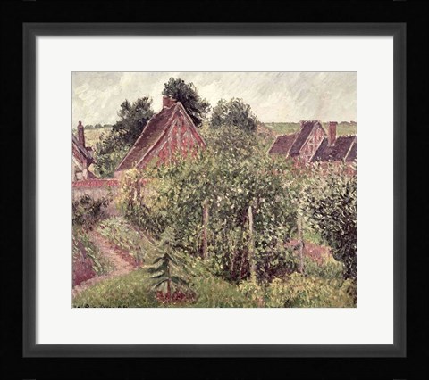 Framed Landscape with Cottage Roofs, 1899 Print