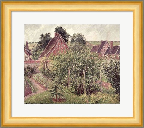 Framed Landscape with Cottage Roofs, 1899 Print